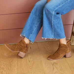 new BEEK Eagle Heeled Suede Boot Chestnut 258